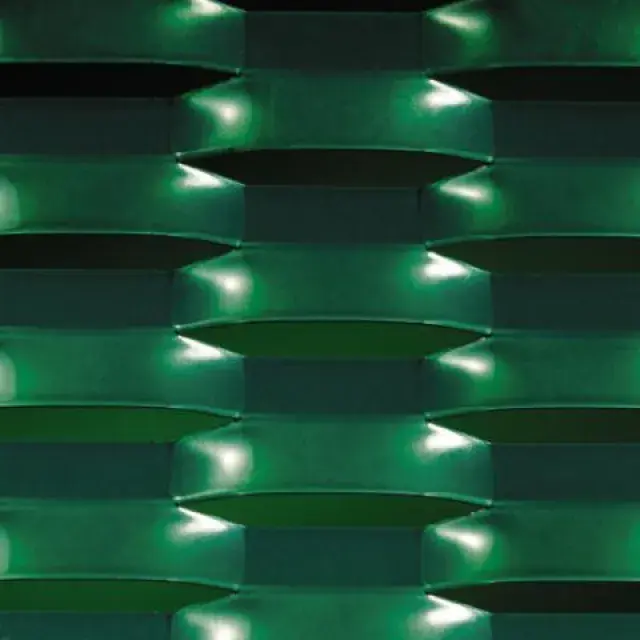 Muestra de color verde transparente